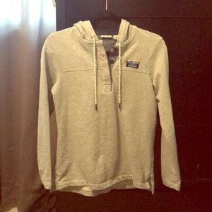 LL Bean rugby hooded pullover